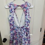 Floral Romper Deep Plunge Neck Purple Photo 1