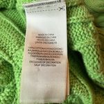 Ralph Lauren Polo  S 100% Cotton Cable Knit V-Neck Sweater Kelly Green Pony Logo Photo 5