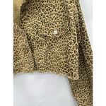 Windsor  Animal Print‎ Cropped Lightweight Jacket Women Medium Brown Boho Preppy Photo 6