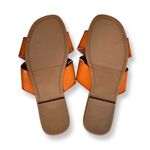 Old Navy NWT  Camel Leather Cross Strap Slides Sz 7 Photo 1