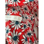 ZARA Trafaluc Collection size XL red short sleeve top cut out back detail floral Photo 4
