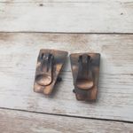 Vintage Clip On Earrings Copper? Unusual Welded? Design Statement Earrings Photo 2