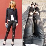 Asilio  Kruger Laser Cut High Rise Coated Pants Photo 1