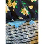 Draper James Jo Dee Dress Navy Blue Magnolia Floral Smocked Top Stretchy - Large Photo 6