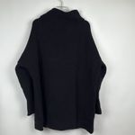 Free People  Ottoman Slouchy Mock Neck Tunic Sweater in Black Size Small Photo 8