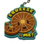 Lounge Fly  Rubber Keychain Oranges Squeeze Me 4.5" Florida NWOT Photo 2