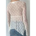 Kimchi Blue Kimchi‎ Blue White Lace Sheer Long Sleeve Babydoll Top Y2K Romantic Boho Size S Photo 2