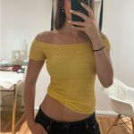 ZARA Yellow Off-The-Shoulder Top Photo 0
