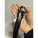 Ralph Lauren  Belt Womens Sz M 38" Black Italian Leather Silver Buckle Western Photo 5