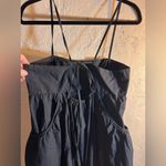 Urban Outfitters Black Mini Dress adjustable straps M pockets baggy minimalist Photo 5