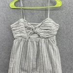 Banana Republic Women's Blouse Sweetheart Neck Striped Linen Size Medium Trapeze Photo 0