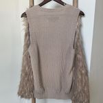 Sebby Collection  Shaggy Chic Faux Fur vest in Brown Photo 4