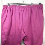 Woman Within Plus Size 36T Cropped Pants Capri Hot Pink Cotton Elastic 1472 Photo 4