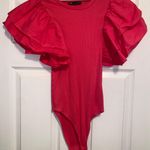 ZARA Pink Puff Sleeve Bodysuit Photo 0