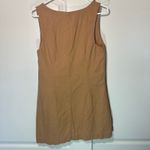 Abercrombie & Fitch Abercrombie Fitch Women Linen Square Neck A Line Mini Dress Shift Tan Brown M Photo 4
