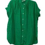 First Love  Green Button Front Top Women’s Small Photo 0