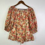 Lovers + Friends  Bosworth Off the Shoulder Romper Tropical Print‎ Size S Photo 1