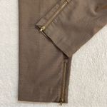 Worthington  Brown Trousers with Gold Zippers Low Rise Flat Front Photo 2