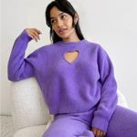 Florence by Mills Sweet & Snug Sweater Joggers Purple Cozy Loungewear Size Small Photo 3