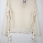 Manila Grace Blouse Size 40 IT US 4 Cream Semi Sheer Long Sleeve Bow Sleeves NWT Photo 5