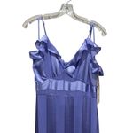 Rose Velvet Tiered Ruffle Maxi Dress Lavender Size Large Purple Photo 3