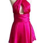 Lucy in the Sky Pink Halter Fit & Flare Mini Dress Women Size XS | 49-9 Photo 0