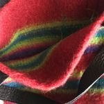 Leather & Wool‎ Sweater Purse Red Photo 4