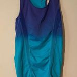 Be inspired Womens yoga Athletic Sleeveless tank Top Purple Aqua Tye Dye ombre M Photo 0