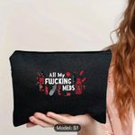 Black Polyester Medication Organizer Bag with Zipper Closure Photo 3