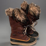 Sorel  Joan of Arctic Snow‎ Brown Waterproof Leather Womens Boots NL2429 Size 6 Photo 0