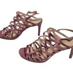 Kelly & Katie  Satin Purple / Lilac Heel Sandals Sz 8 Photo 2