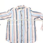 Anthropologie Maeve Chatham Striped Button Down Linen Blend Shirt Photo 7