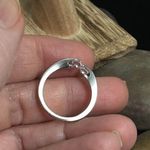 Sterling Silver Double Round Clear CZ Ring Size 8 Photo 3