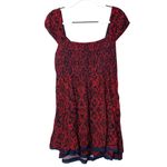 Free People Women's L  Tabitha Mini Dress Floral Print Smocked Casual Party Dress Photo 2