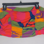 Soleil Abstract On The Low Pleated Tube Top Size Medium Pink Photo 0