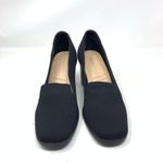 Adrienne Vittadini  Brittiny Black Knit Block Heel Loafer Classic Square Toe 7.5 Photo 1