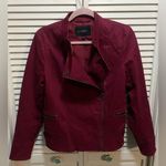 Banana Republic Jacket burgundy Size small. zip up, pockets, zip cuffs Photo 0