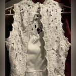 She & Sky  White Lace Mini Dress. Size M Photo 3