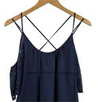 Anthropologie dRA Navy Off Shoulder Eyelet Nancy Dress XS Photo 5
