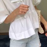 Ganni  White Tie Blouse Photo 2