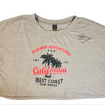 SheIn California West Coast Wide Cropped Top Distressed Graphic Tee Size Large Photo 0