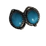 Southwestern Sterling Silver Natural Sleeping Beauty Turquoise Stud Earrings Blue Photo 7