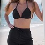 Bonneuitbebe Women's Swim Shorts High Waisted UPF50+ Bathing Suit Board Shorts with Pocket Drawstring Photo 7