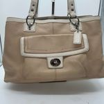 Coach ‎ 2012 Tan and Cream Penelope Pebbled Leather Bag Photo 1