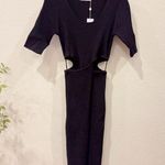 Jonathan Simkhai Colette Cut Out Rib Knit Midi Dress in Black Size L NWT Size L Photo 4