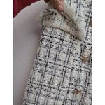 She In Women's Mini Dress Gold Buttons Beige Black Tweed Size Small Photo 1