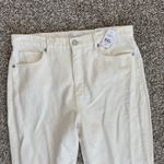 Loft  NWT High Rise Full length Straight Jeans In Popcorn Size 28 Photo 4