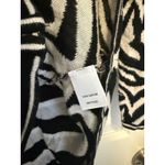 cupio  Zebra Print Cardigan Sweater Long Sleeve Black White Medium‎ Photo 3