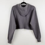 MV Vintage Fleece Women's Medium Cropped Hoodie Gray Coronado California Surf Photo 3