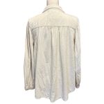 American Eagle  Size L Corduroy Button Up Shirt Puff Sleeves Cream Photo 1